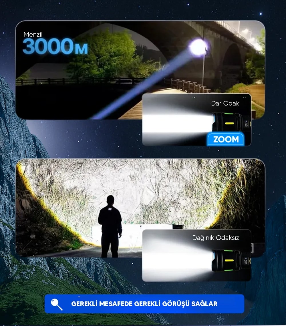 Dijital Şarjlı Fener